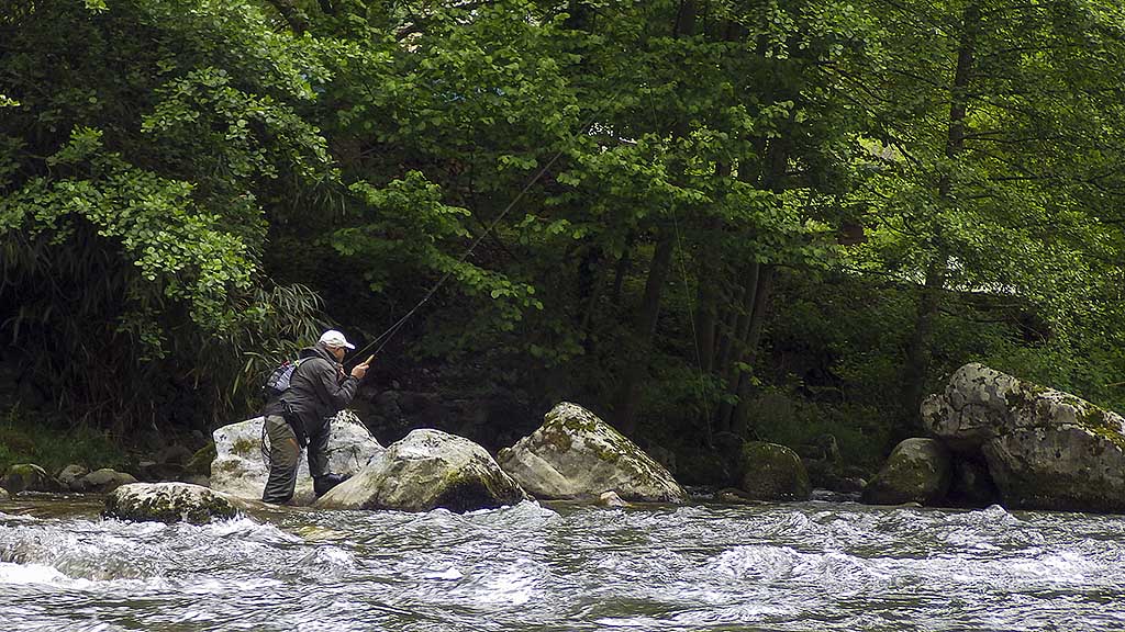 Pêche mouche rivière - Stage de perfectionnement pêche à la mouche en rivière - DIPTERIA guide pêche mouche