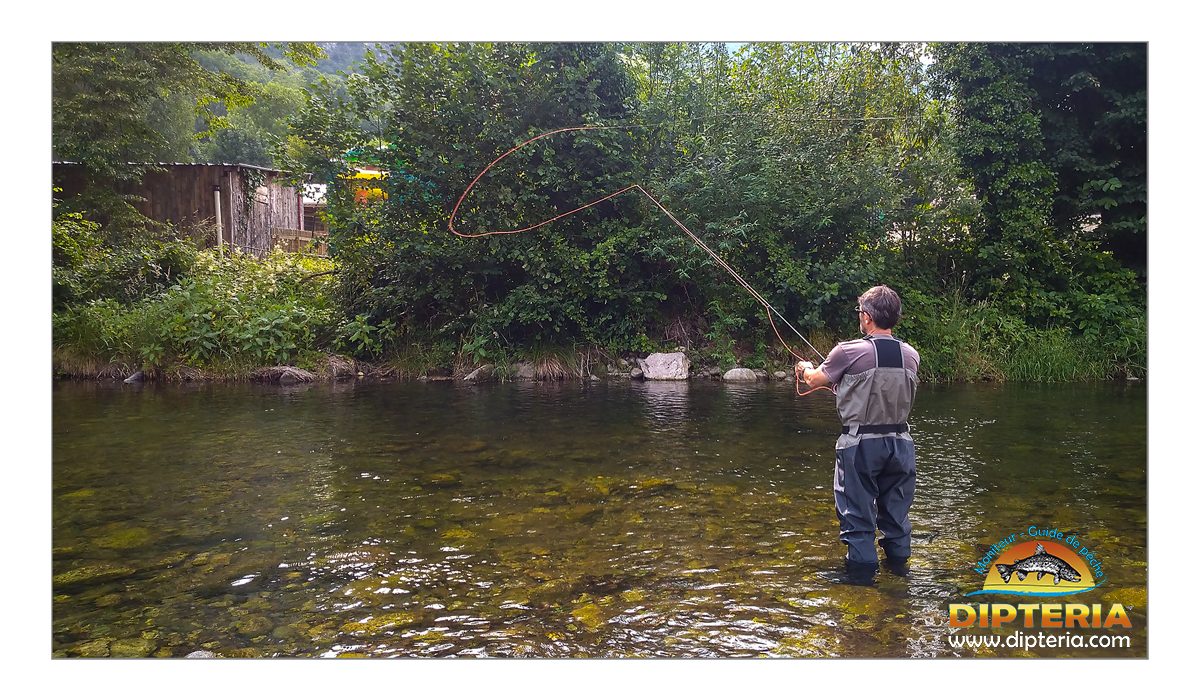 Lancer linéaire - apprentissage client - Dipteria guide de pêche